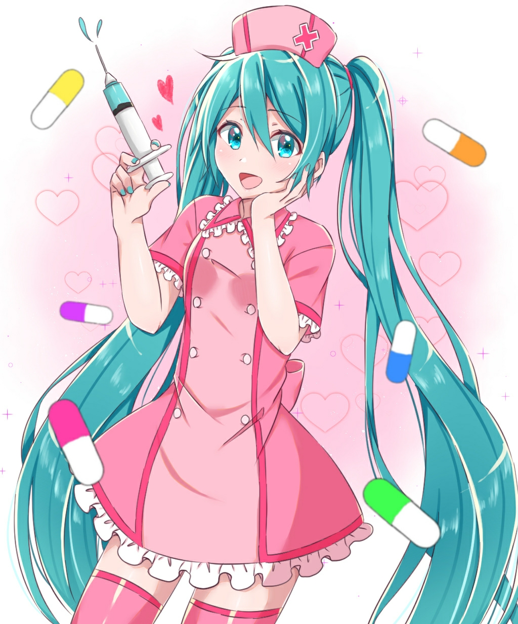 1girl, aqua_eyes, aqua_hair, aqua_nails, commentary, cowboy_shot, cross, double-breasted