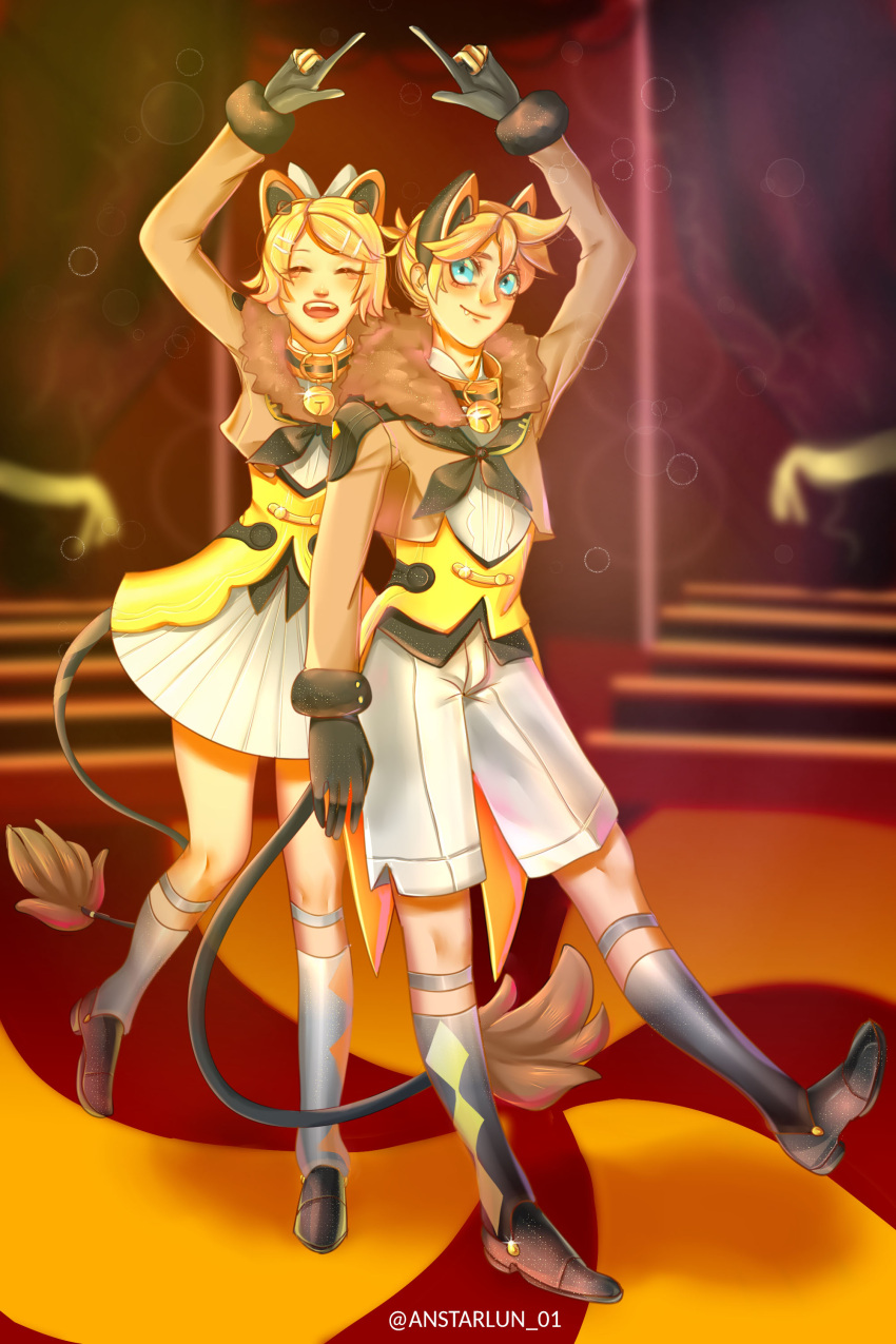 absurdres, anstarlun_01, highres, kagamine_len, kagamine_rin, magical_mirai, magicalmirai2019, vocaloid