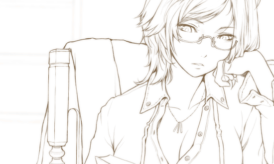 animated_gif, blink, blinking, face, gif, glasses, monochrome, original