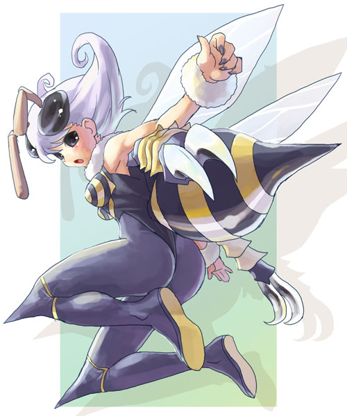 antenna, ass, bee_girl, buggirl, capcom, insect, insect_girl, katahira_masashi