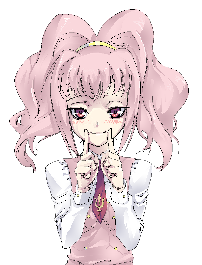 anya_earlstreim, as-special, blush, buttons, code_geass, darker_than_black, fingersmile, forced_smile