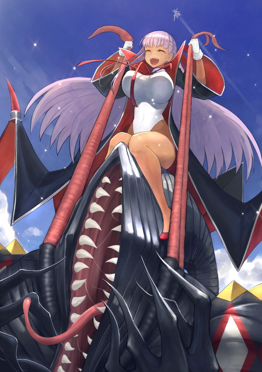 artoria_pendragon_(all), bb_(fate)_(all), bb_(swimsuit_mooncancer)_(fate), breasts, closed_eyes, fangs, fate/grand_order, fate_(series)