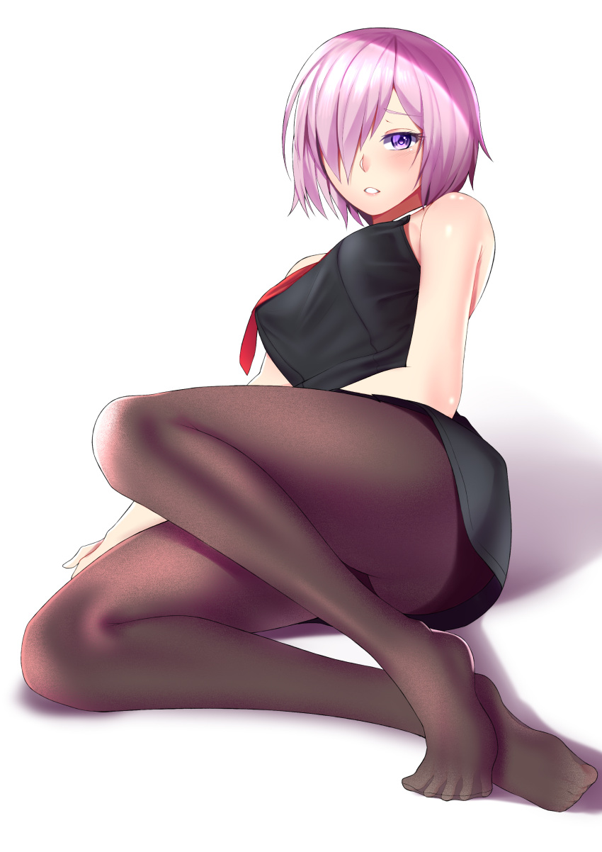 1girl, absurdres, black_dress, black_legwear, dress, fate/grand_order, fate_(series), full_body