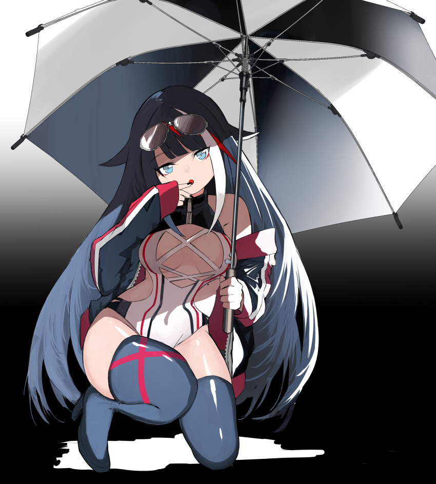 1girl, absurdres, alternate_costume, azur_lane, bangs, bare_shoulders, black_footwear, black_hair