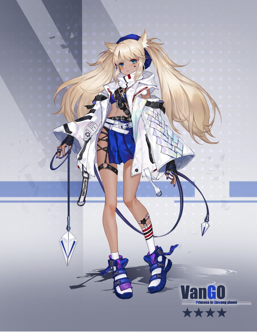 1girl, animal_ears, arknights, armor, bikini, blonde_hair, blue_eyes, blush