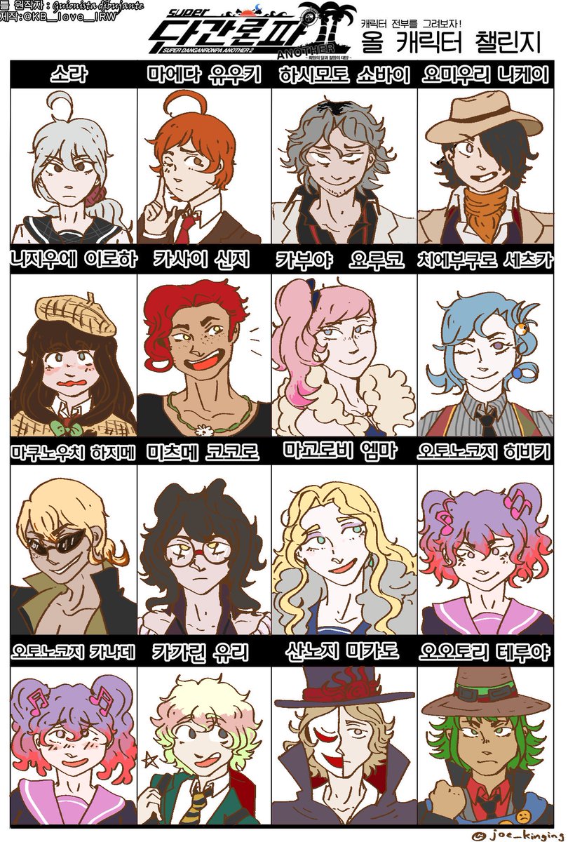 chiebukuro_setsuka, danganronpa_(series), hashimoto_syobai, kabuya_yoruko, kagarin_yuri, kasai_shinji, korean_text, maeda_yuki