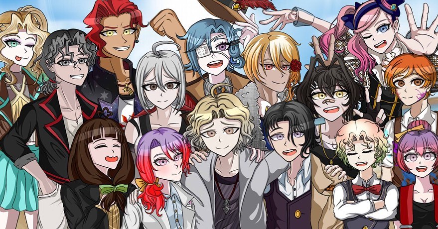 chiebukuro_setsuka, danganronpa_(series), hashimoto_syobai, kabuya_yoruko, kagarin_yuri, kasai_shinji, maeda_yuki, magorobi_emma