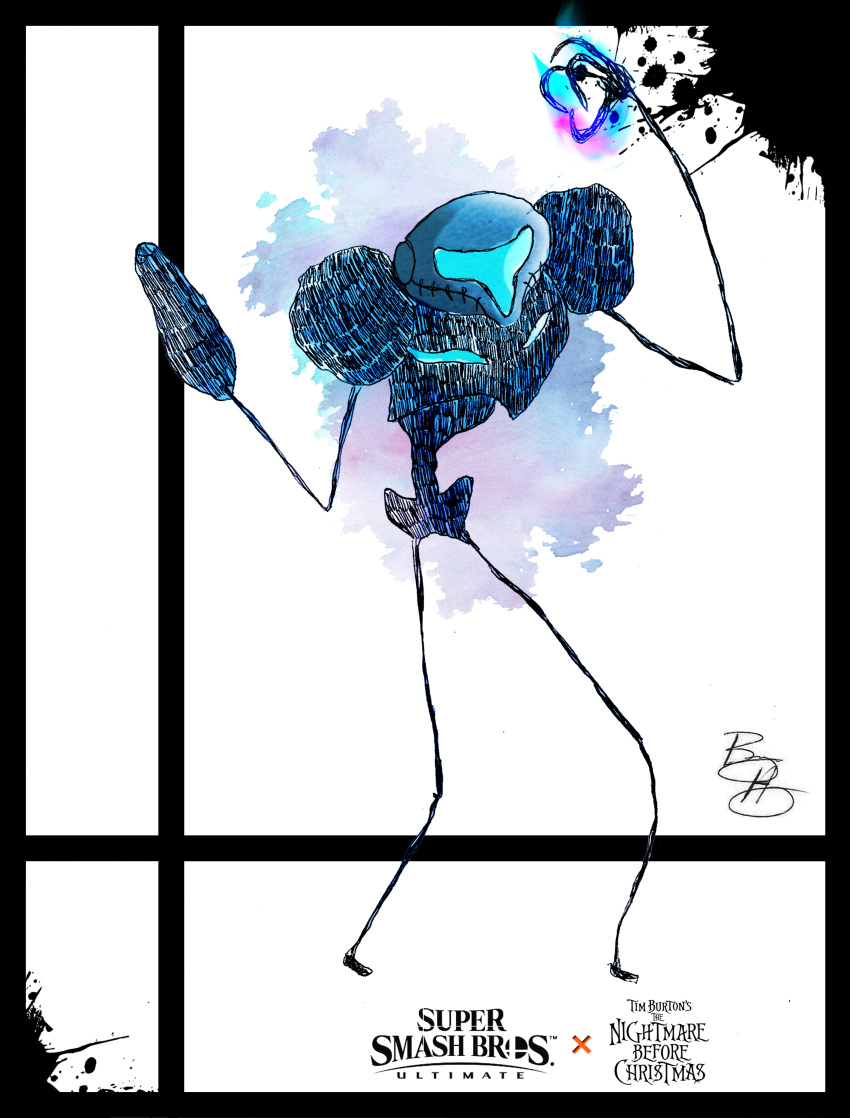 1girl, artist_name, dark_samus, disney, echo_fighter, metroid, metroid_prime, monster
