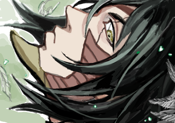 alex_kandley_stewart, black_hair, nagura, short_hair, solo, terra_formars, yellow_eyes