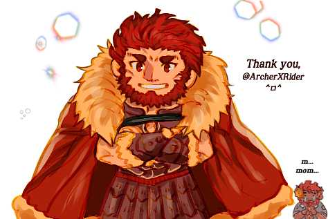 1boy, armor, beard, breastplate, cape, chest, chibi, crossed_arms