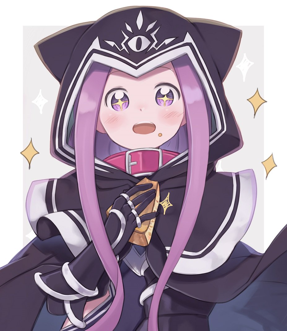 +_+, 1girl, animal_hood, black_gloves, blush, cape, cat_hood, commentary_request