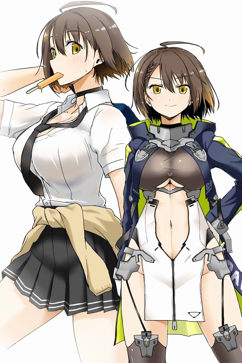 1girl, ahoge, arm_behind_head, arm_up, azur_lane, baltimore_(azur_lane), black_choker, black_legwear