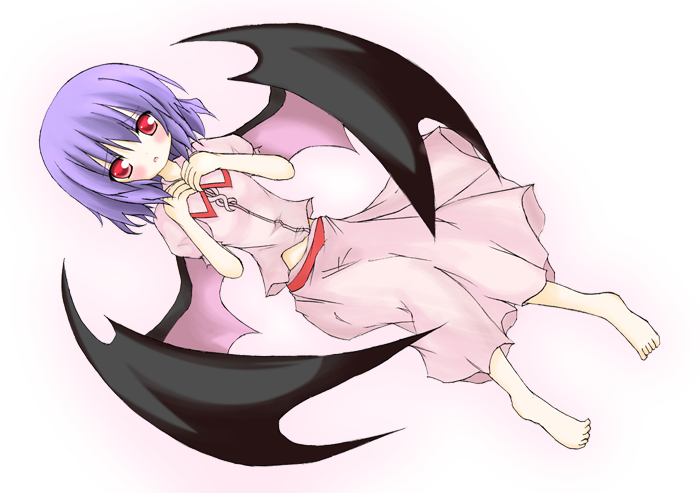 blush, gorujitai, remilia_scarlet, touhou, wings