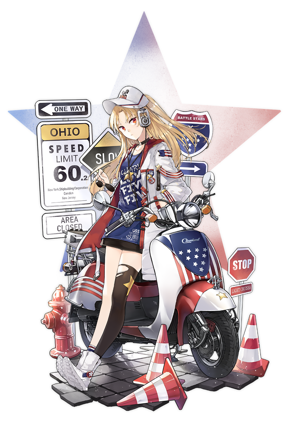 >:(, 1girl, angry, azur_lane, black_choker, black_legwear, black_skirt, blonde_hair
