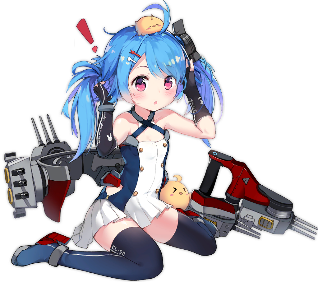1girl, ahoge, azur_lane, bangs, bare_shoulders, black_legwear, blush, chestnut_mouth