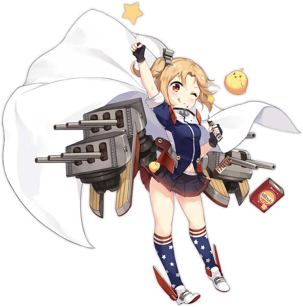 alternative_age, azur_lane, character_sheet, cleveland_(azur_lane), female, little_cleveland_(azur_lane), official_art, one_eye_closed