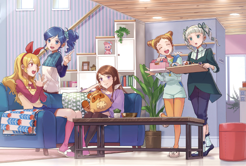5girls, :d, :o, ^_^, aikatsu!, aikatsu!_(series), arisugawa_otome, bangs