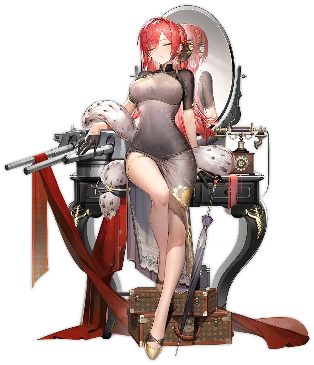 1girl, alternate_costume, azur_lane, backless_outfit, bangs, black_dress, black_gloves, blush