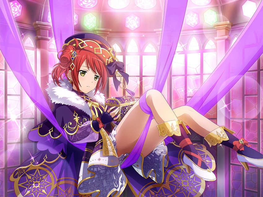 green_eyes, hat, jacket, kano_misora, redhead, short_hair, shoujo_kageki_revue_starlight, smile