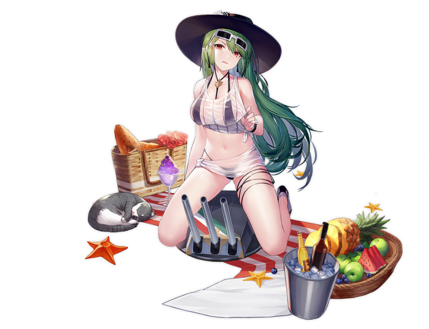1girl, alternate_costume, azur_lane, bangs, bare_shoulders, beach, bikini, black_bikini