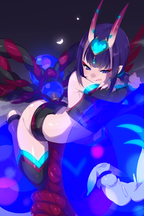 1girl, ass, bangs, bare_shoulders, black_fundoshi, black_legwear, blush, breasts