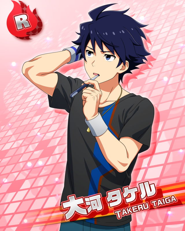 blue_eyes, blue_hair, character_name, idolmaster, idolmaster_side-m, shirt, short_hair, takeru_taiga