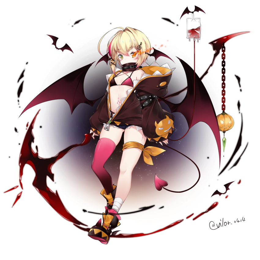 1girl, absurdres, ahoge, alternate_costume, azur_lane, bandaged_leg, bandages, bare_shoulders