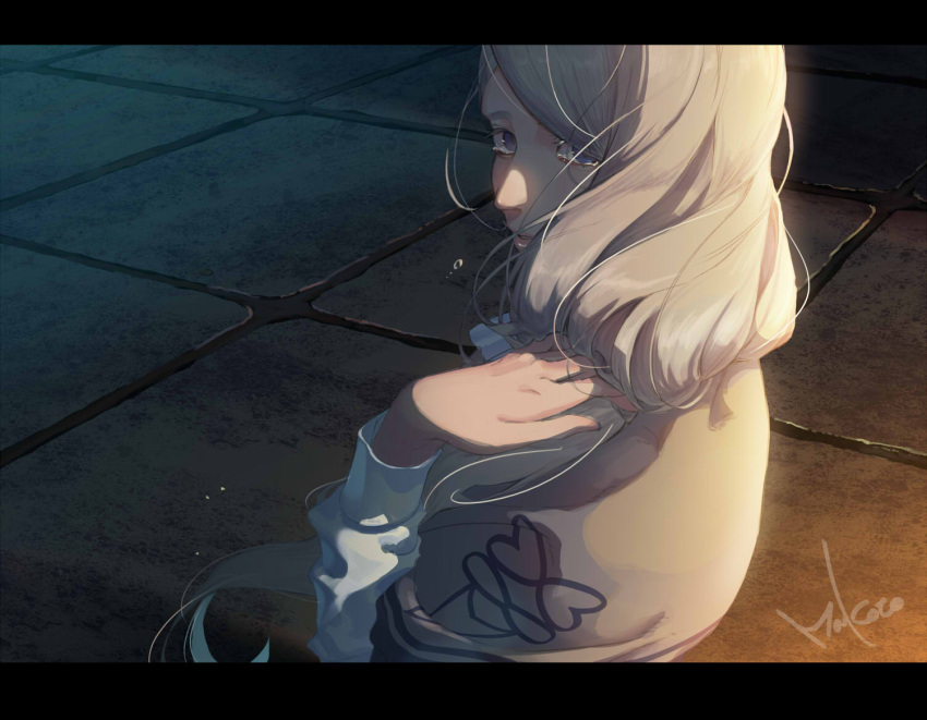 1girl, backlighting, blonde_hair, blue_eyes, commentary_request, fire_emblem, fire_emblem:_three_houses, from_behind