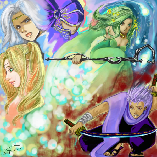 cain_highwind, cecil_harvey, edge_(ffiv), edward_geraldine, final_fantasy, final_fantasy_iv, kain_highwind, rosa_farrell