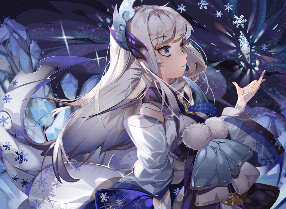 1girl, arm_at_side, bangs, bare_shoulders, blue_bow, blue_eyes, blue_lips, bow