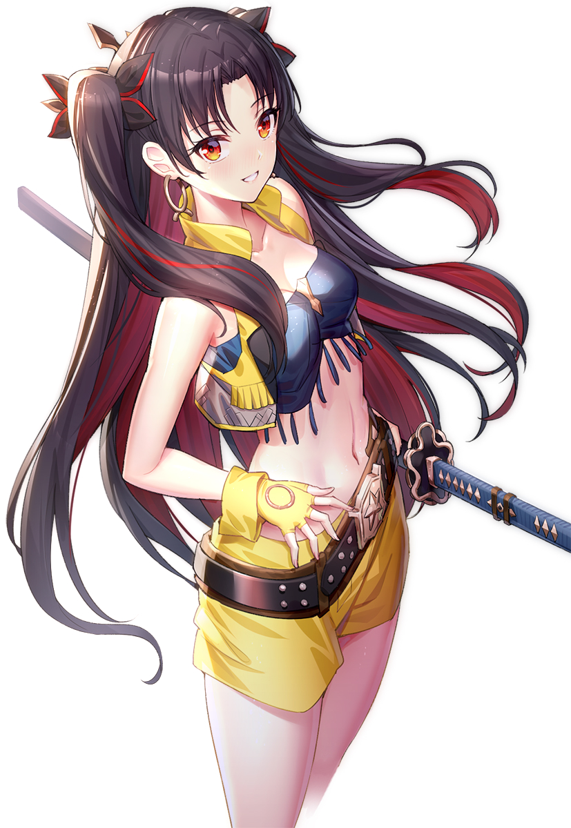 1girl, bangs, bare_arms, bare_shoulders, belt, belt_buckle, black_belt, black_bow