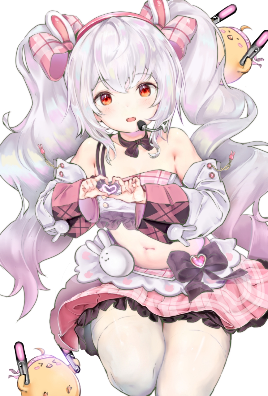 1girl, animal_ears, azur_lane, bangs, bare_shoulders, black_ribbon, choker, commentary