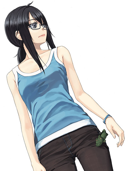 camisole, glasses, itsutsu, jeans, original