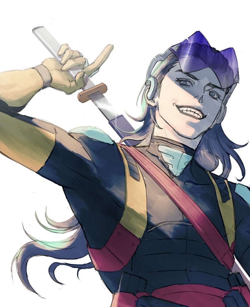 aleph, belt, black_hair, blue_eyes, bodysuit, earphones, goggles, goggles_on_head