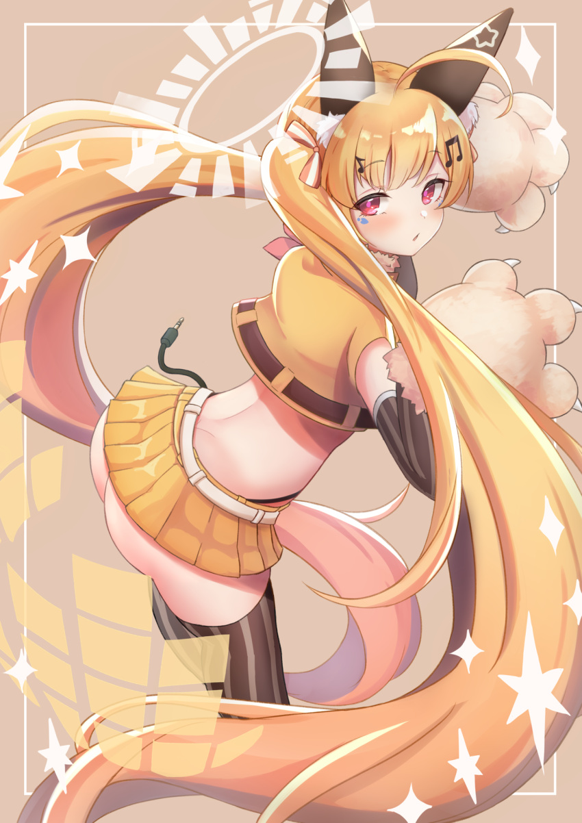 1girl, ahoge, ass, azur_lane, bangs, belt, black_legwear, black_panties
