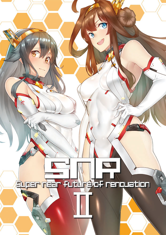 2girls, :d, ahoge, alternate_costume, armpits, bangs, bare_hips, barefoot
