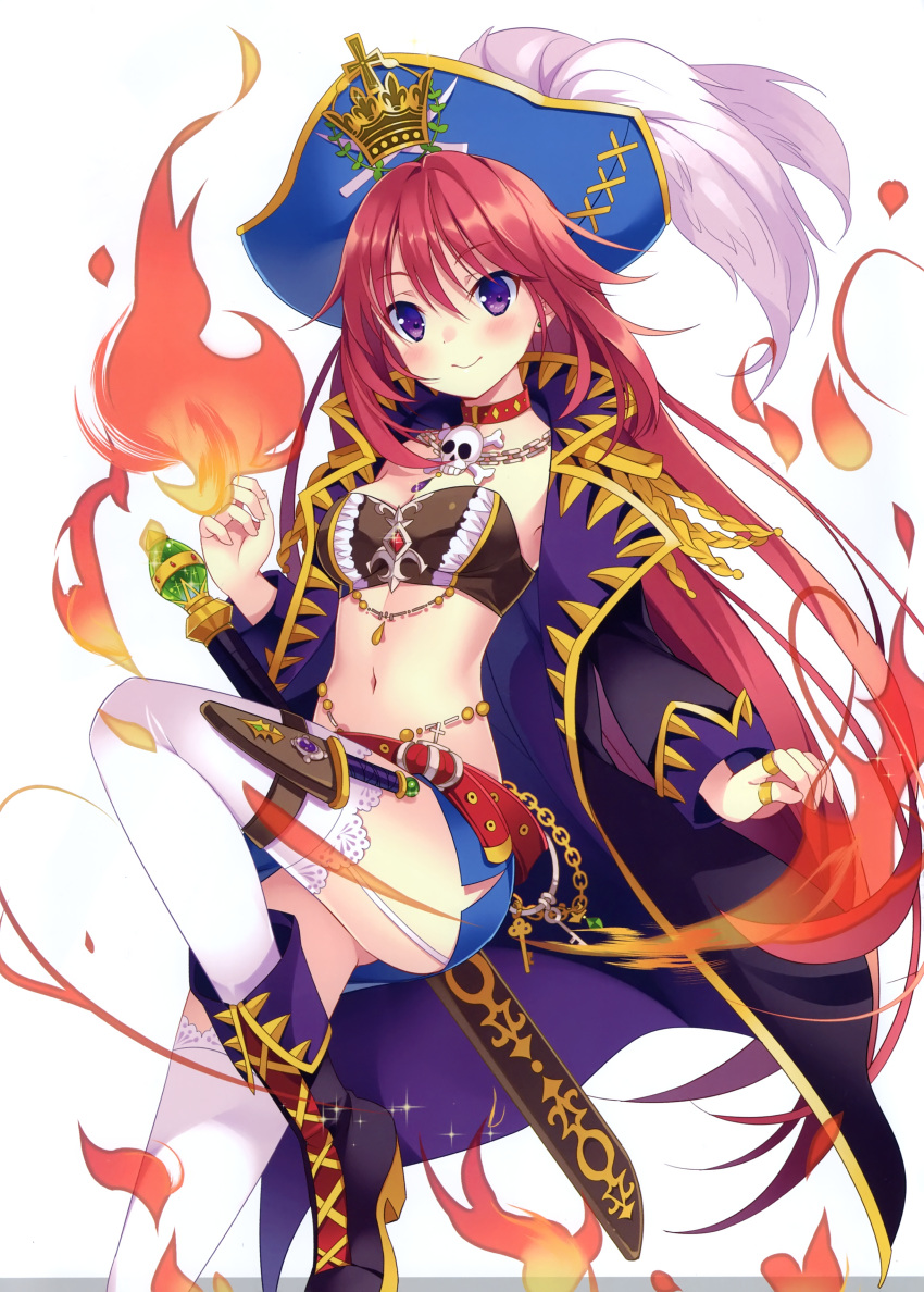 1girl, absurdres, ass, belt, black_coat, blue_skirt, boots, breasts