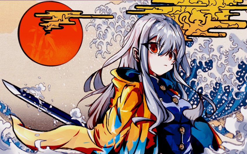 15183338668, 1girl, absurdres, arknights, buttons, cape, check_commentary, clouds