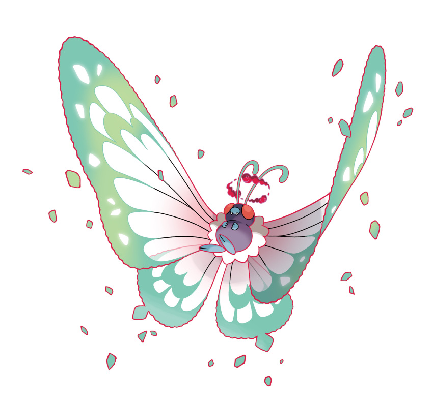 absurdres, antennae, artist_request, blank_eyes, bug, butterfly, butterfree, fangs