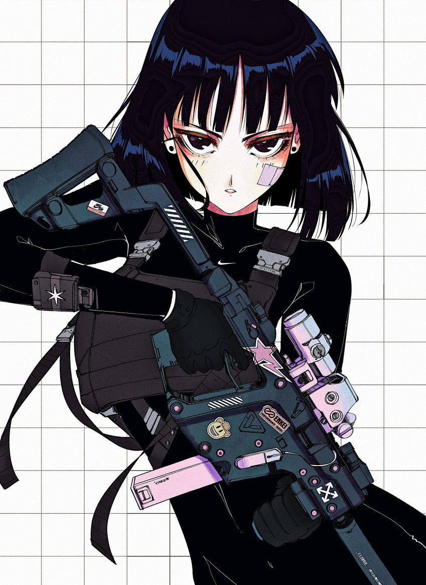 1girl, 90s, absurdres, bandaid, bandaid_on_face, bangs, bishoujo_senshi_sailor_moon, black_gloves