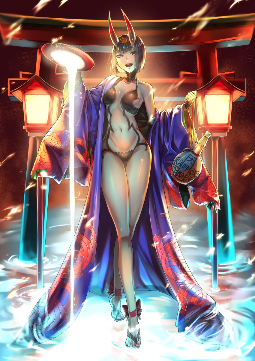1girl, absurdres, ankle_ribbon, backlighting, bangs, bare_shoulders, barefoot_sandals, bob_cut