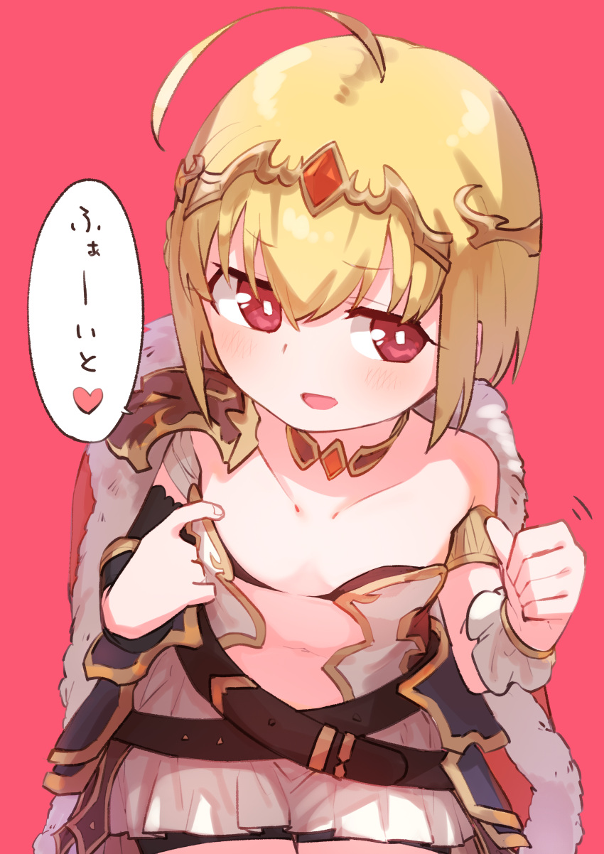 1girl, absurdres, ahoge, bare_shoulders, belt, bike_shorts, blonde_hair, breasts