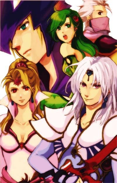 blonde_hair, cain_highwind, cecil_harvey, edge_(ffiv), edward_geraldine, final_fantasy, final_fantasy_iv, green_eyes