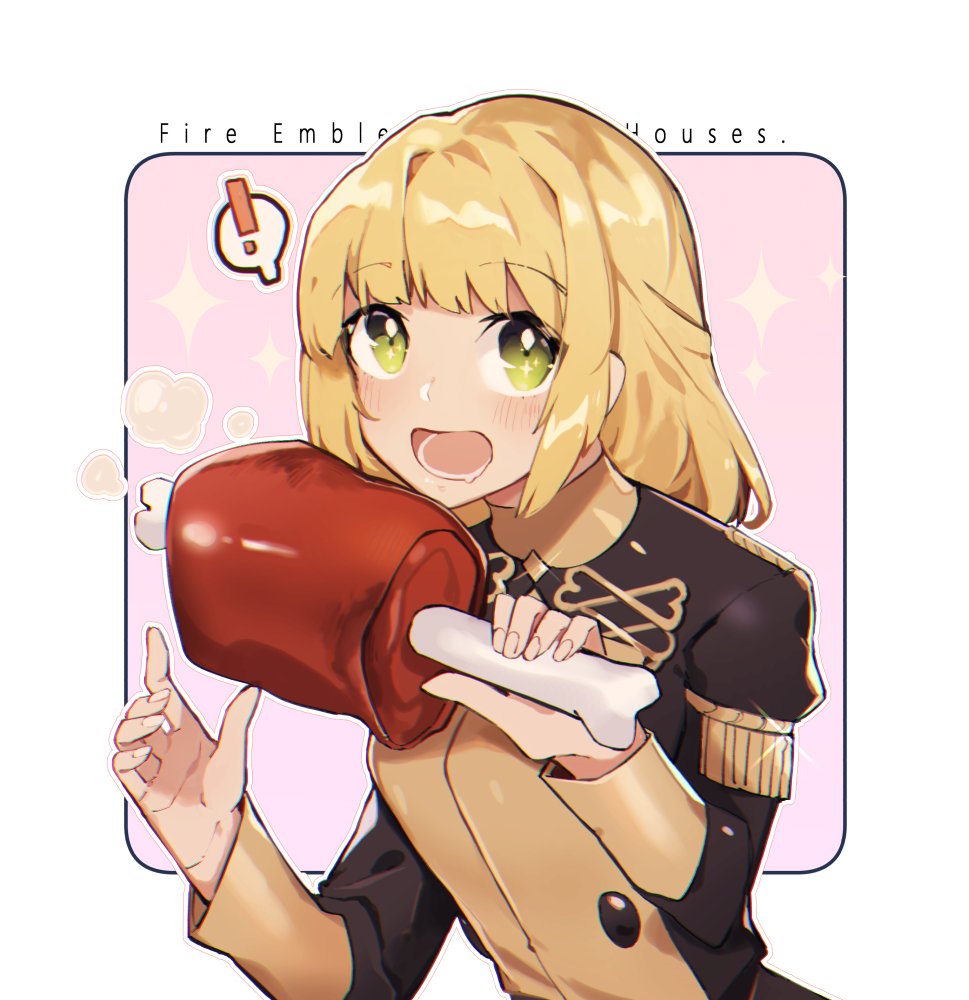 !, 1girl, blonde_hair, boned_meat, copyright_name, cute, fire_emblem, fire_emblem:_three_houses