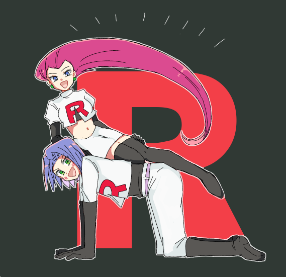 kojirou_(pokemon), musashi_(pokemon), pokemon, pokemon_(anime), team, team_rocket, yoshiiiika