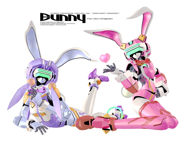 animal_ears, bunny_ears, fei-yen, mecha, rabbit_ears, virtual_on