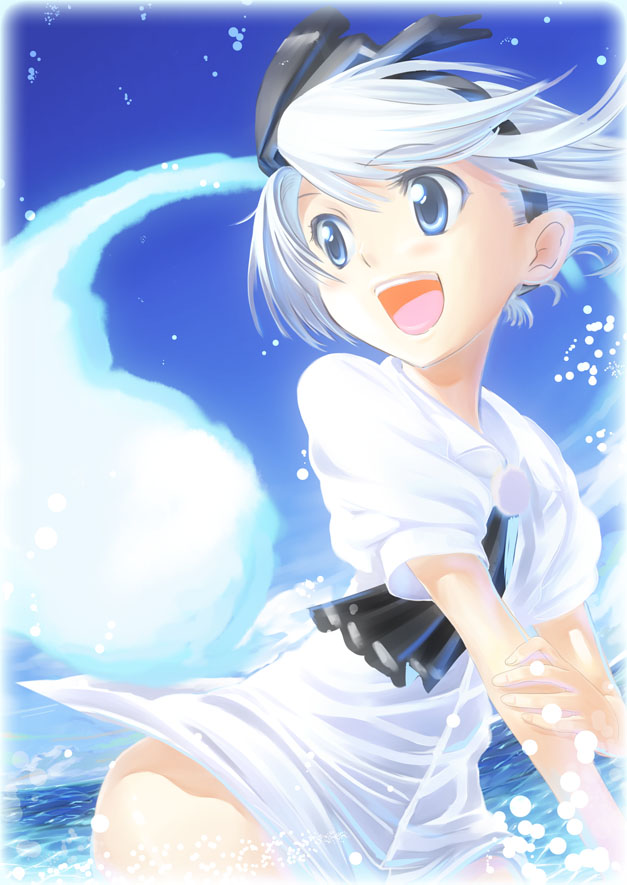 konpaku_youmu, konpaku_youmu_(ghost), myon, ocean, sea, touhou, yakepu