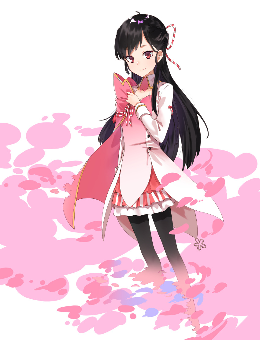 1girl, absurdres, black_hair, bow, chiyoda_sakura, daifuku_(tkja3555), highres, long_hair