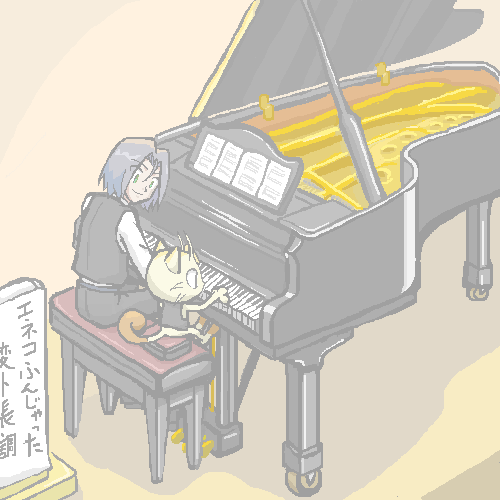 gardear058, instrument, kojirou_(pokemon), lowres, meowth, piano, pokemon