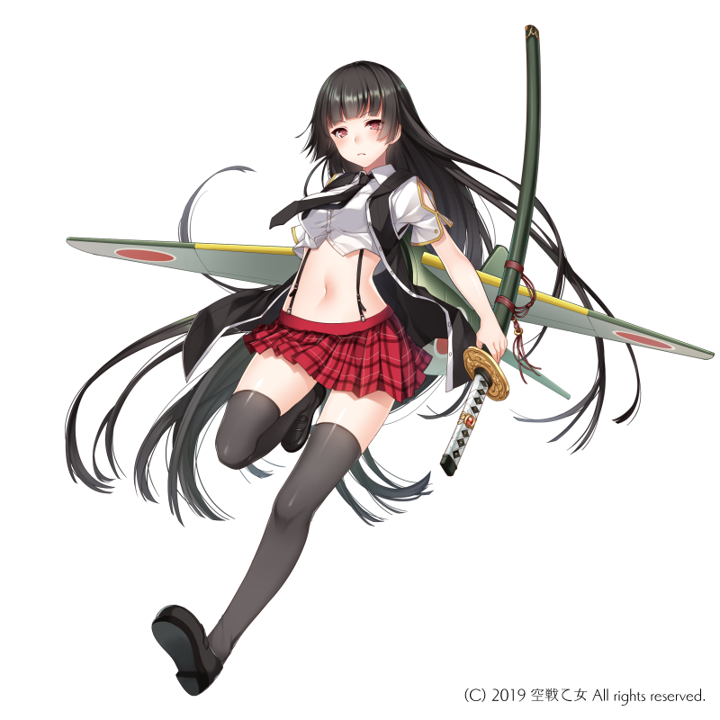 1girl, bangs, black_footwear, black_hair, black_neckwear, black_vest, blush, breasts
